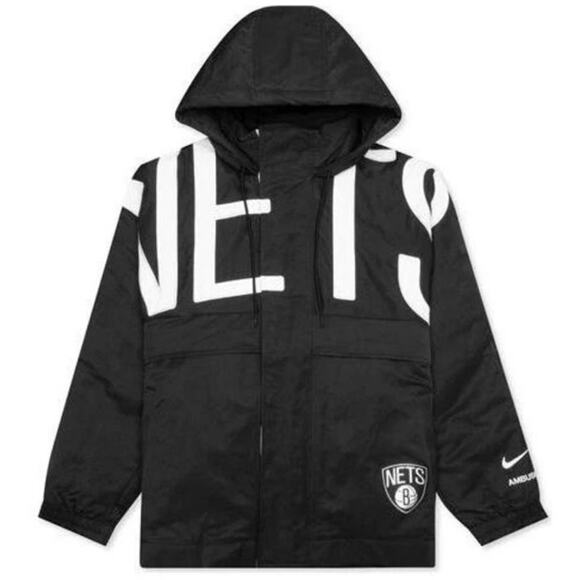 BROOKLYN NETS NWT NIKE X AMBUSH NBA COLLECTION JACKET SzM Unisex smooth feel